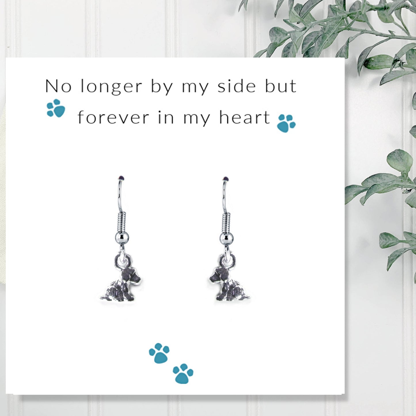 No Longer By My Side - Dog Earrings & Gift Card