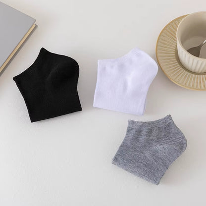 5/6/7/10 Pairs Women/Men Boat Socks Invisible Low Cut Silicone Non-Slip Summer No-Show Ankle Socks Solid Color Casual Breathable